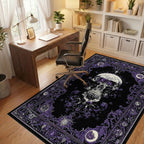 Ornate Purple Skull Gothic Rug - Office View