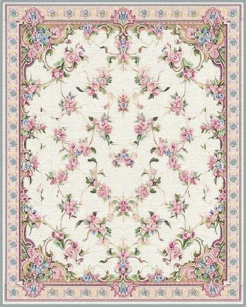 Ornate Rosa Garland Scatter Rug - Cutout View