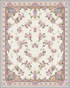 Ornate Rosa Garland Scatter Rug - Cutout View