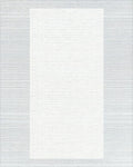 Pale Blue Textured Striped Fabric Rug - Cutout View