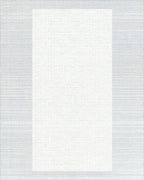 Pale Blue Textured Striped Fabric Rug - Cutout View