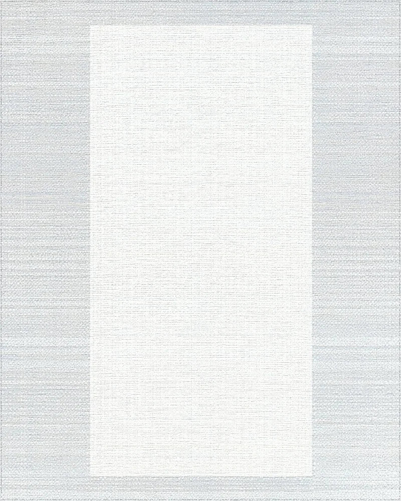 Pale Blue Textured Striped Fabric Rug - Cutout View