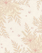 Pale Cream Floral Branch Illustration Rug - Cutout View