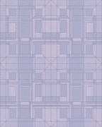 Pale Lavender Geometric Architectural Rug - Cutout View