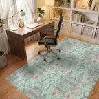Pastel Birdcage Orchid Keys Magnifying Glass Rug Office View