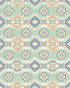 Pastel Geo Diamond Southwestern Blanket Rug - Cutout View