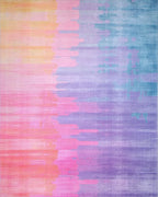 Pastel Gradient Brushstroke Rug - Cutout View