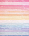 Pastel Ombre Striped Design Rug - Cutout View