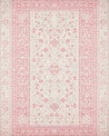 Pastel Pink Botanical Garden Accent Rug - Cutout View