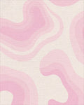Pastel Pink Swirl Gradient Layered Rug - Cutout View