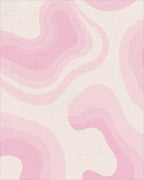 Pastel Pink Swirl Gradient Layered Rug - Cutout View