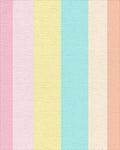 Pastel Striped Soft Summer Palette Rug - Cutout View