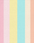 Pastel Striped Soft Summer Palette Rug - Cutout View