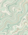 Pastel Swirl Marbled Abstract Rug - Cutout View