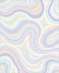 Pastel Wavy Swirl Rug - Cutout View