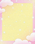 Pastel Yellow Celestial Starry Sky Rug - Cutout View