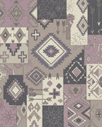 Patchwork Boho Diamond Arrows Crosses Rug - Cutout View