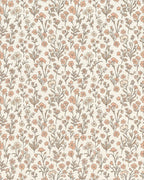 Peach Blossom Meadow Floral Rug - Cutout View