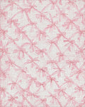 Pink Bow Lattice Watercolor Rug - Cutout View