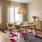 Pink Cowboy Boots Sparkle Rug - Dining Room View
