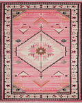 Pink Geometric Diamond Tribal Rug - Cutout View