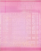 Pink Gradient Dot Abstract Rug - Cutout View