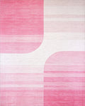 Pink Ombre Gradient Stripe Rug - Cutout View