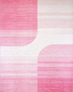 Pink Ombre Gradient Stripe Rug - Cutout View