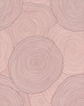 Pink Wood Grain Concentric Circles Rug - Cutout View