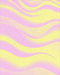 Pink Yellow Wavy Gradient Rug - Cutout View