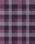 Plum Plaid Textured Geometric Squares Rug - Cutout View