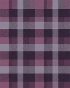 Plum Plaid Textured Geometric Squares Rug - Cutout View