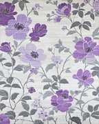 Purple Floral Vine Garden Rug - Cutout View