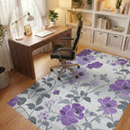 Purple Floral Vine Garden Rug - Office View