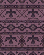 Purple Tribal Eagle Arrow Geometric Rug - Cutout View
