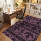 Purple Tribal Eagle Arrow Geometric Rug Office View