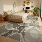 Radiant Bubble Cluster Cream Rug Bedroom View