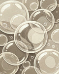 Radiant Bubble Cluster Cream Rug - Cutout View