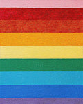 Rainbow Stripes Textured Rug - Cutout View