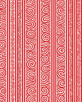 Red Stripe Organic Swirl Pattern Rug - Cutout View