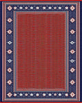 Red White Blue Stars Border Rug - Cutout View