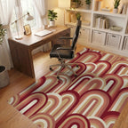 Retro Arc Arch Rainbow Tones Rug Office View