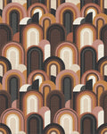 Retro Arches Earthy Tone Rug - Cutout View