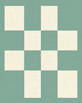 Retro Checkerboard Pattern Rug - Cutout View