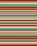 Retro Earth Tone Multi Stripe Rug - Cutout View