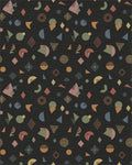 Retro Earthy Geometric Shapes Rug - Cutout View