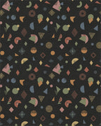 Retro Earthy Geometric Shapes Rug - Cutout View