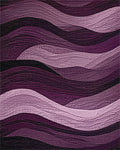 Rich Purple Wavy Stripe Rug - Cutout View