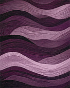 Rich Purple Wavy Stripe Rug - Cutout View