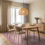 Rose Blossom Medallion Border Rug - Dining Room View